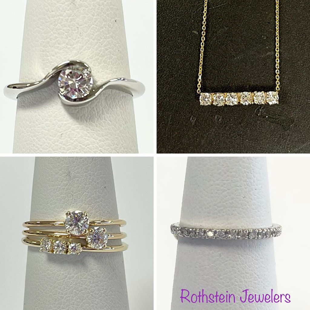 These were all upcycled using clients’ own diamond