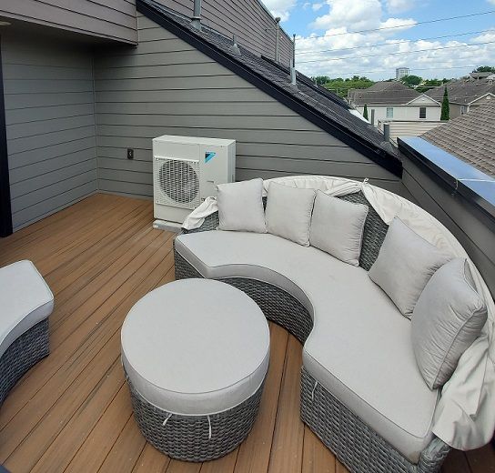Reclaim your deck or patio! Small footprint, quiet