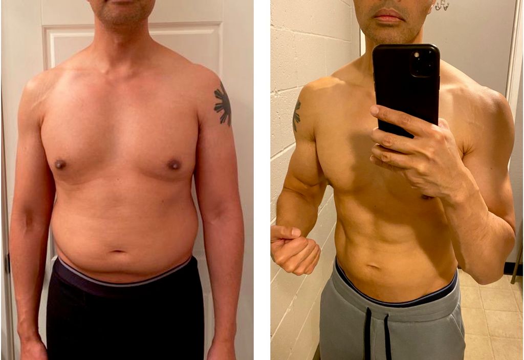 Left: 183.6 lbs (Jan 6, 2019)  vs. Right: 160.2 lb