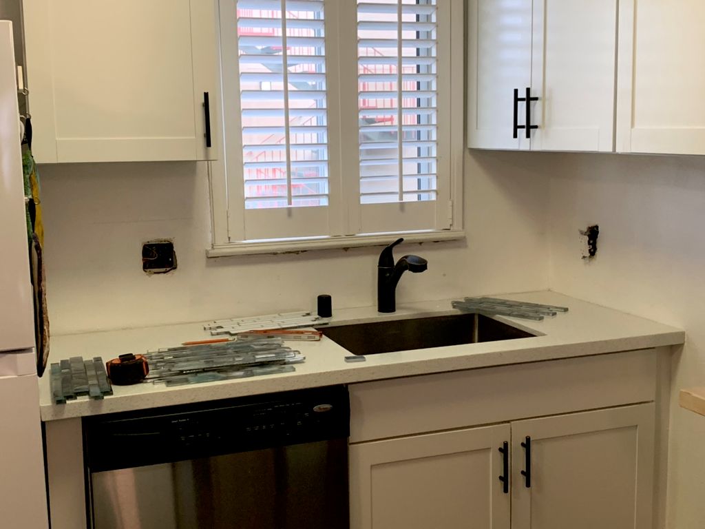 Before tiled back splash 