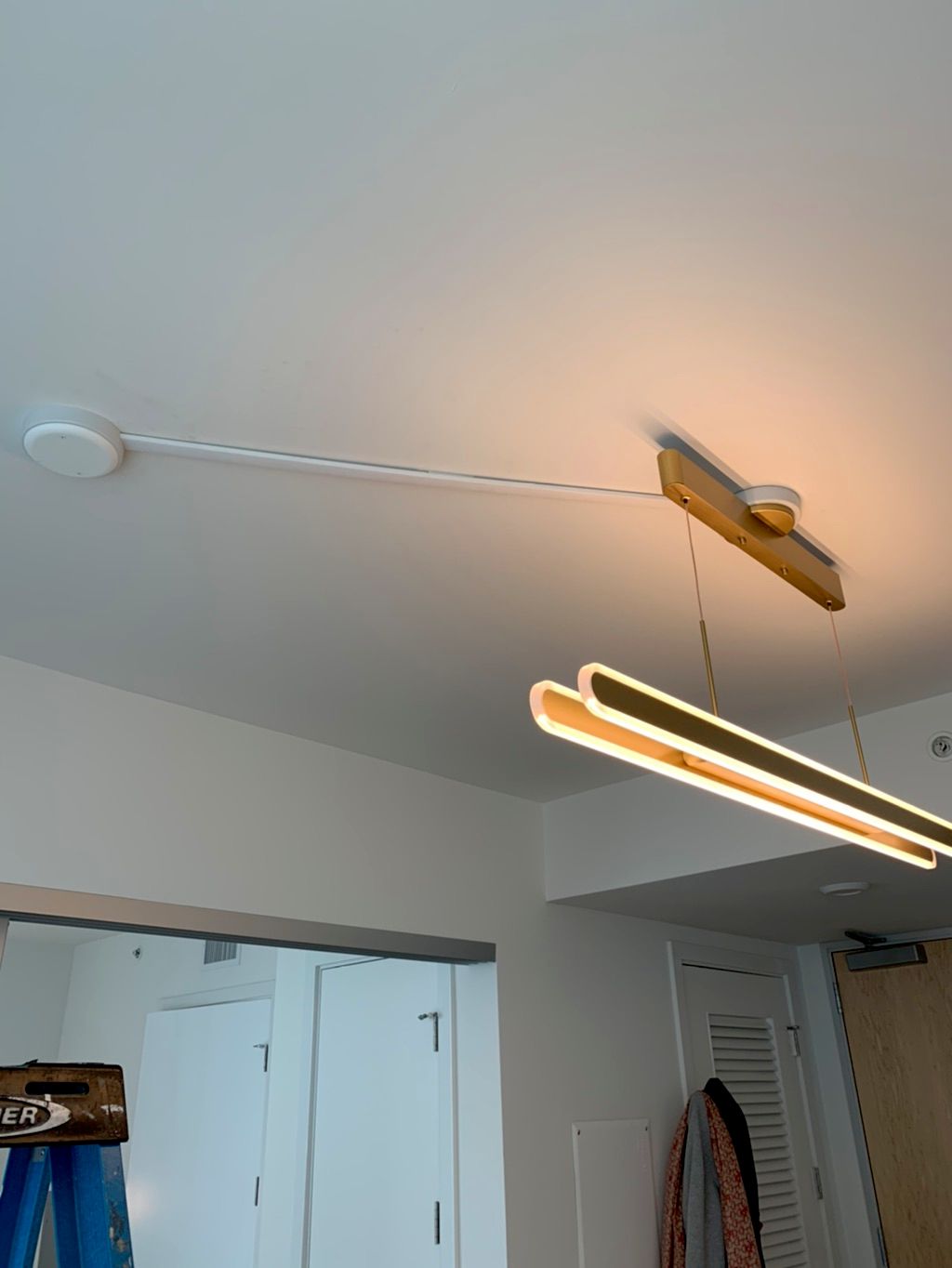Power relocated on concrete ceiling 