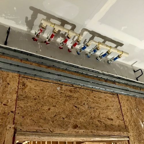 Cpvc to Pex manifolds we designed for a 4 story se