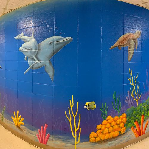 Underwater Aquarium - 8' x 30' - Elementary School