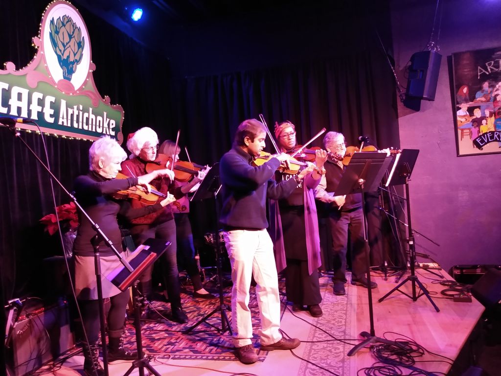 My students performing for a holiday recital - 201