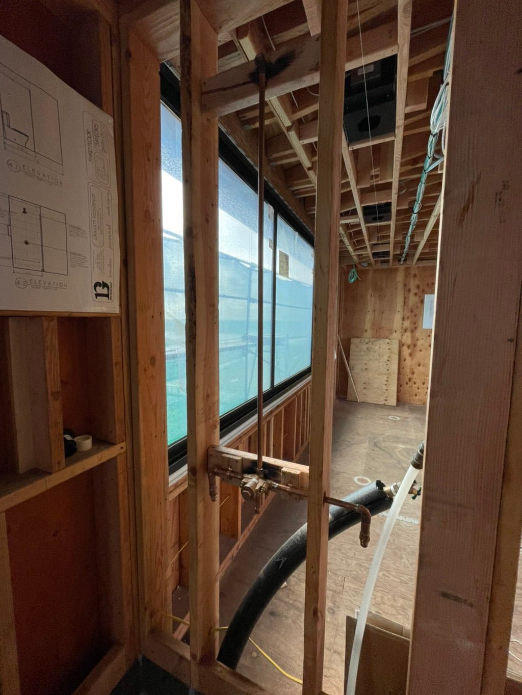 Rough shower valve installation 