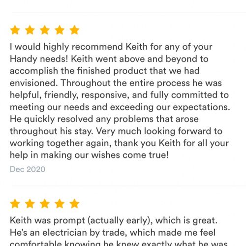 Keith is very knowledgeable and went above beyond 