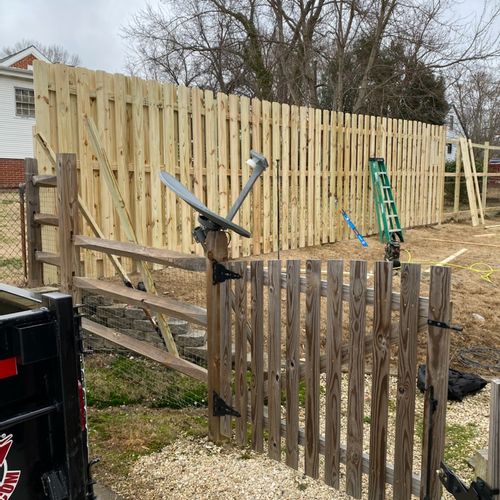 8ft  Shadow Box Privacy Fence