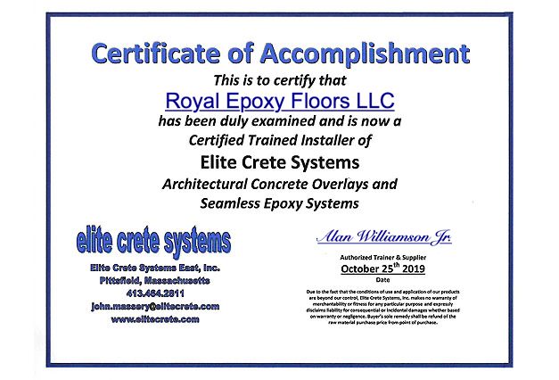 Epoxy Flooring Specialist Certification