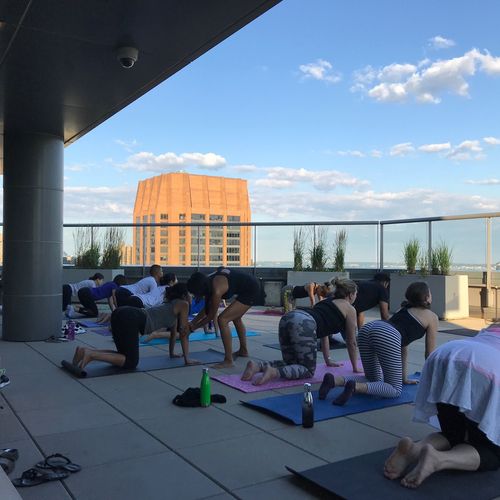 Yoga class @ the Rooftop/NYC 