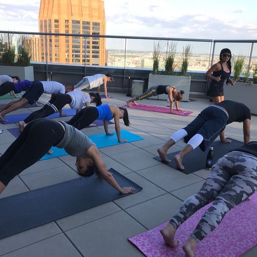 Yoga class @ the Rooftop/NYC