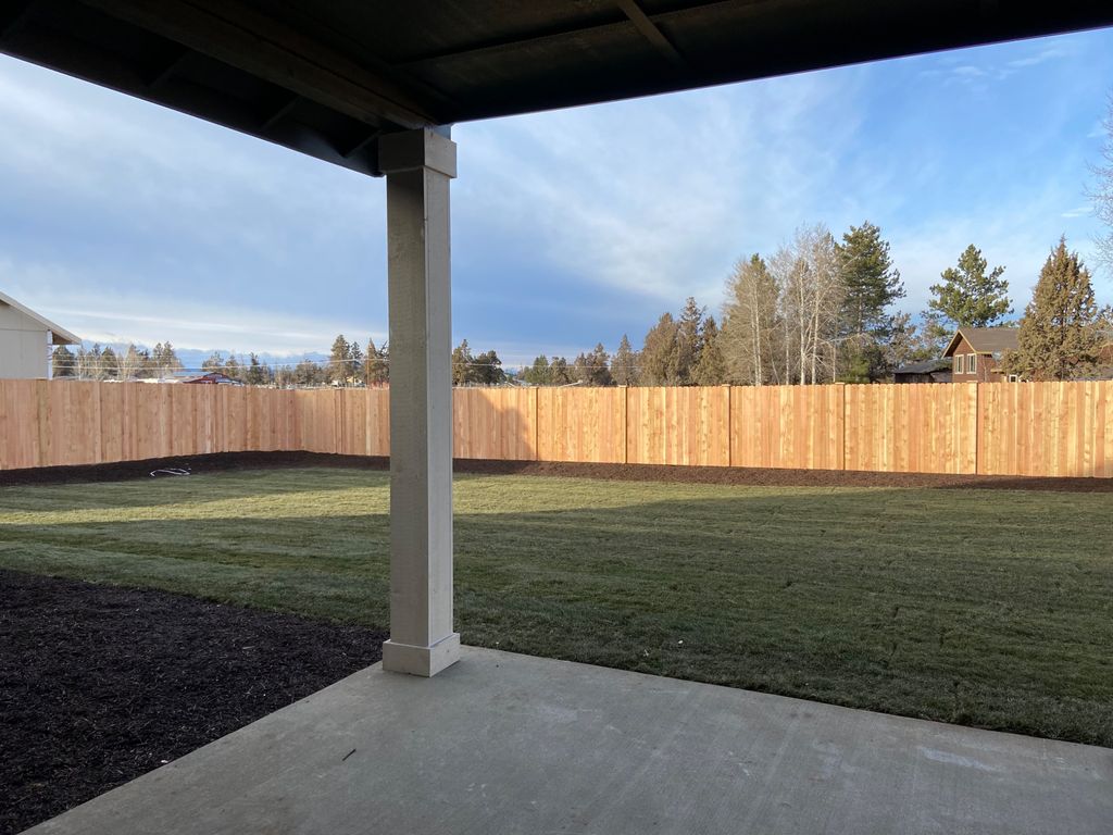 Brandon made our new fence at our new home dog rea