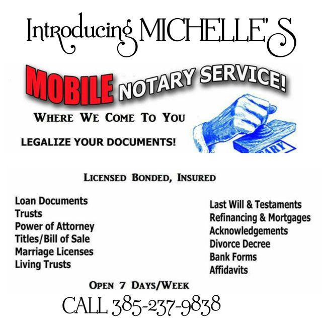 Michelle's Mobile Notary & Signing Agent Services | Salt Lake City, UT