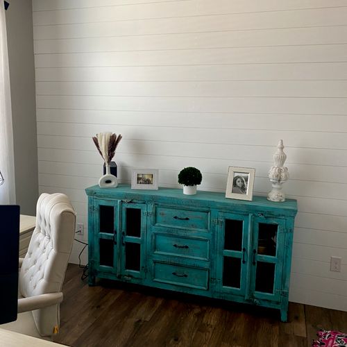 Chad did an amazing job installing shiplap on my w