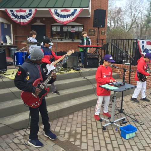 The Rock Machines performing at Opening Day in McL