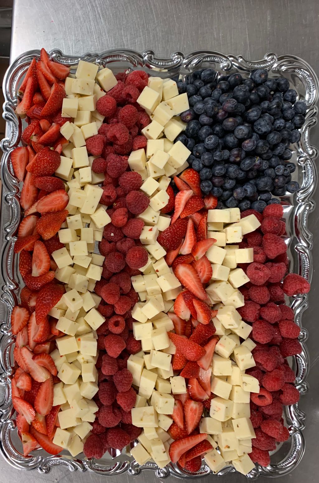 4th of July Fruit and Cheese Tray