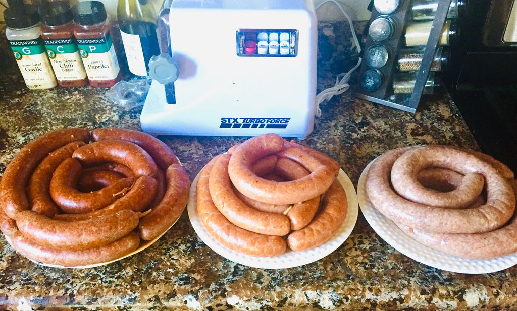 Homemade Linguica,Chorizo,and Sweet Italian Sausag