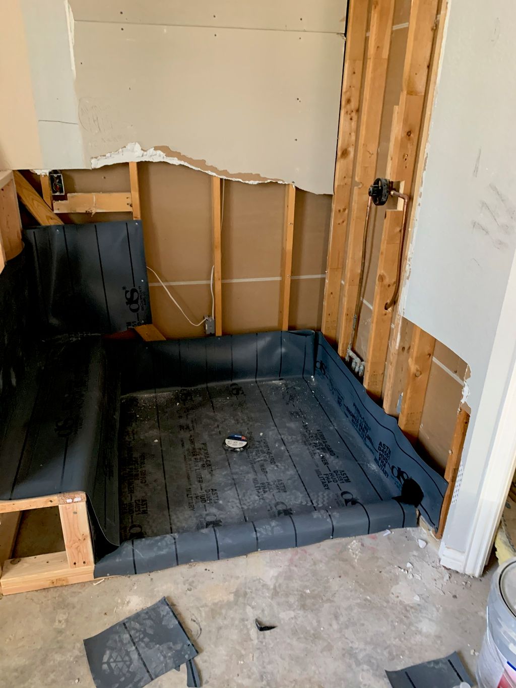 Master shower pan liner 