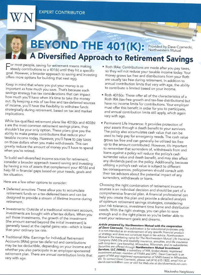 Expert Contributor Article - Beyond The 401k