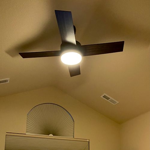 Manny Installed two ceiling fans with lights at my
