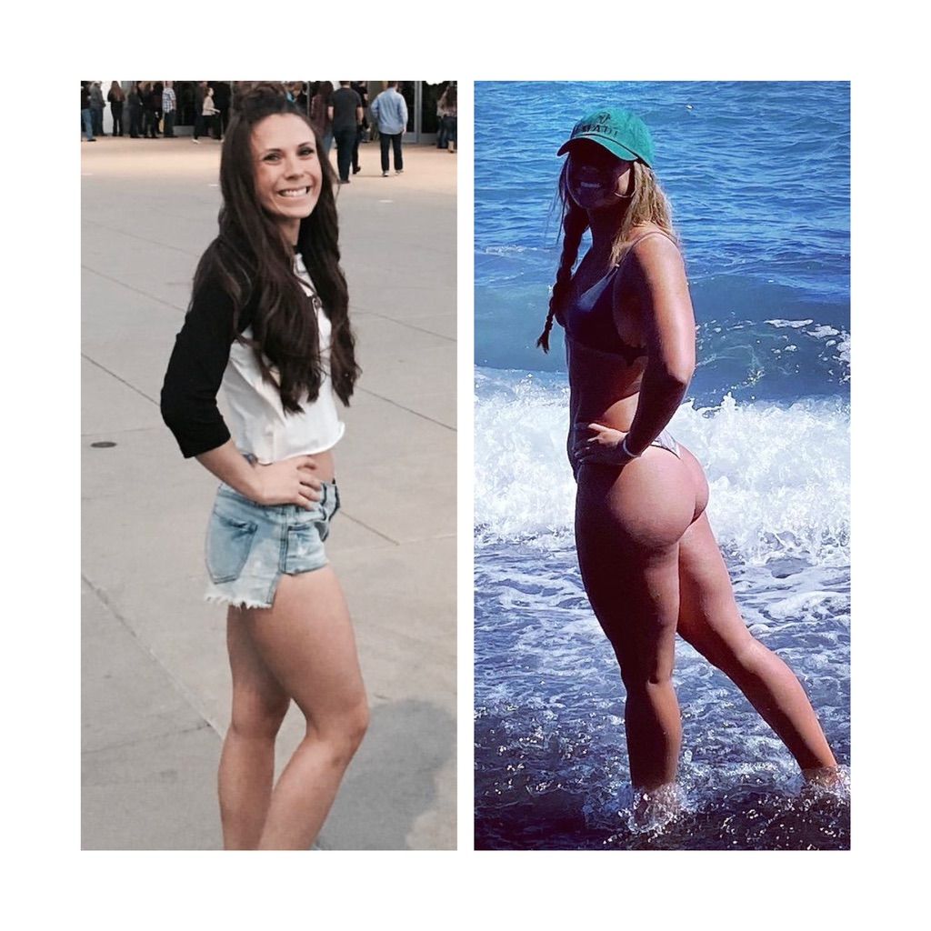 3.5 year transformation.  Custom nutrition, traine