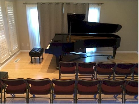 Home studio converts to indoor recital hall!