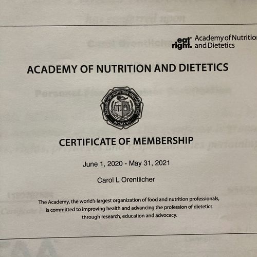 ADA Membership..For Nutrition Professionals only 
