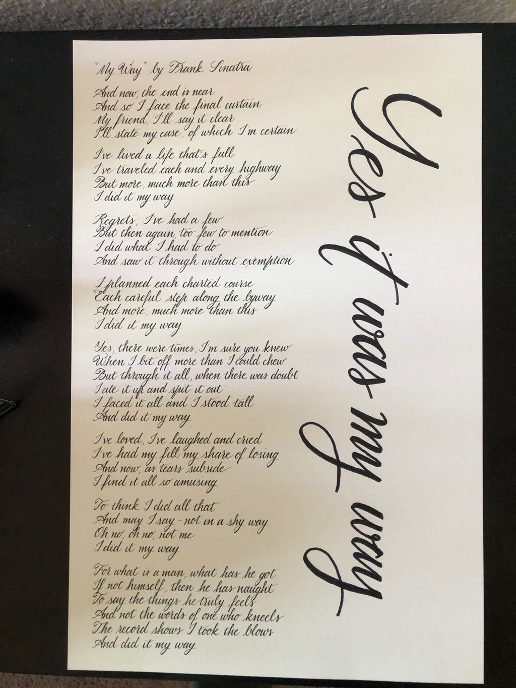 "My Way" Lyrics