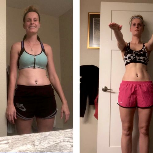 Reverse diet client (eating MORE on the right)