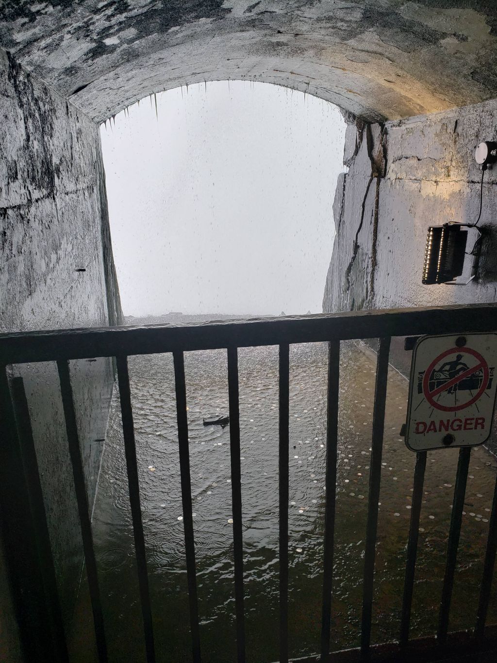 under/behind Niagara Falls 