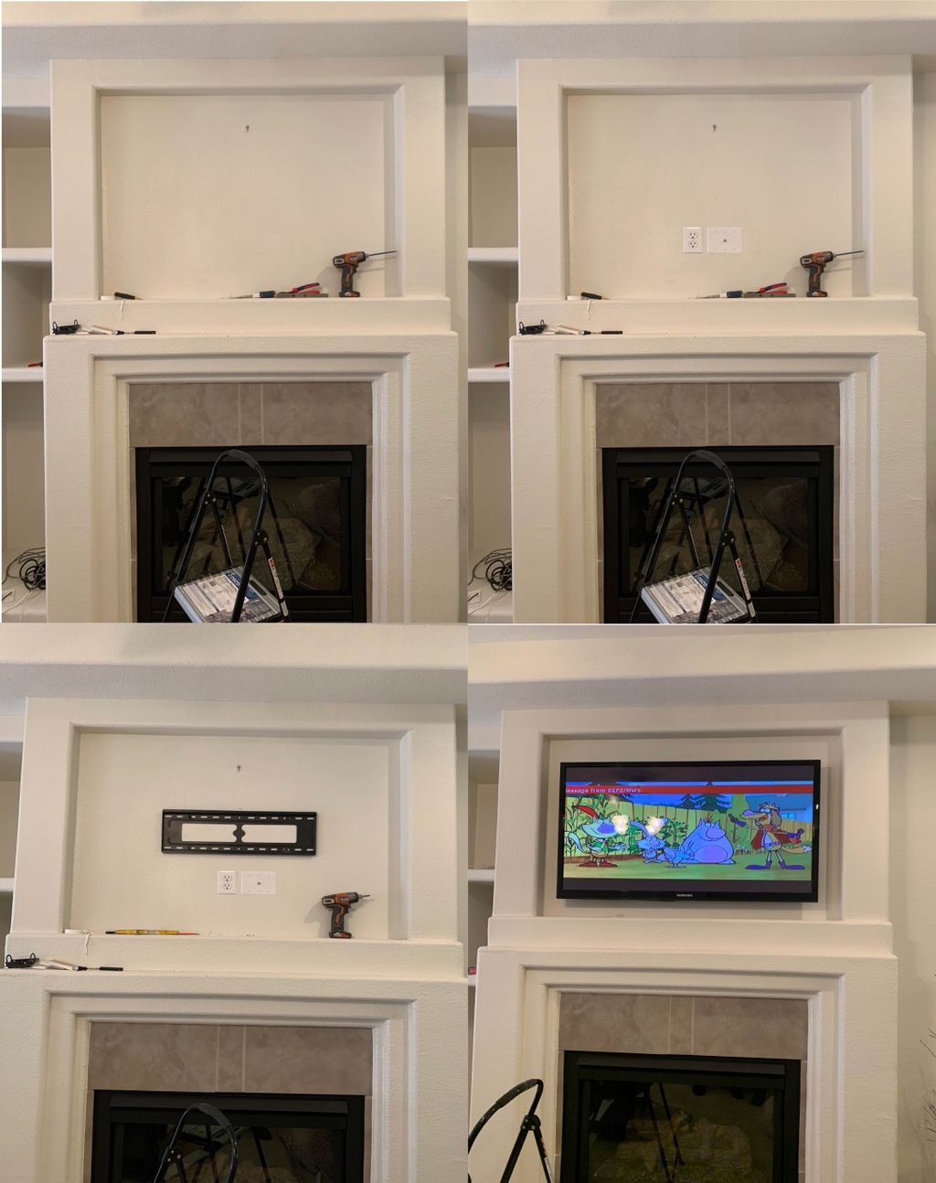 Customer wanted a tv above their fireplace.

I ran