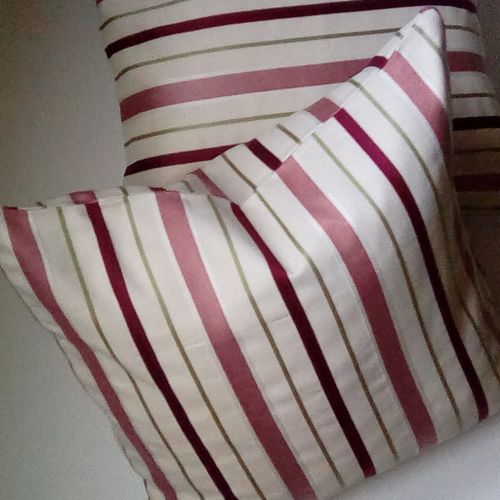 Satin Stripe Pillows w/ zipper