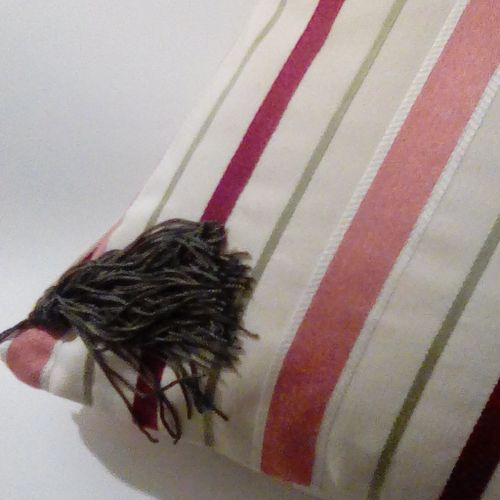 Satin stripe Pillows w/ tassels option