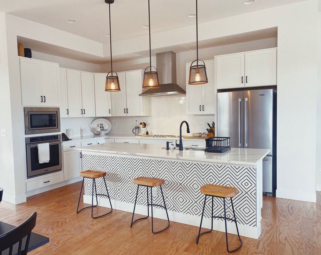 Custom island tile work 