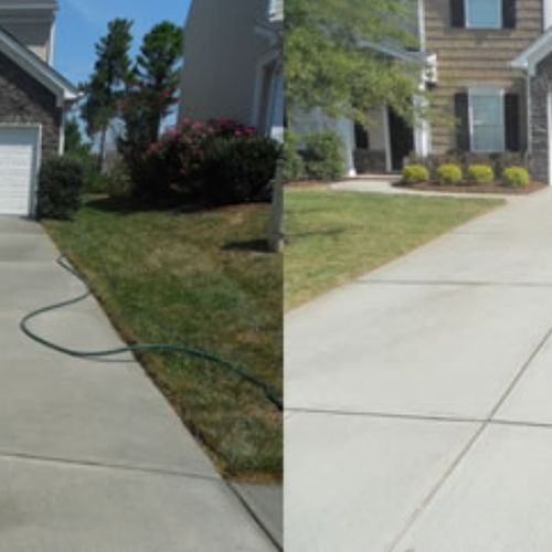 Before and after driveway clean!