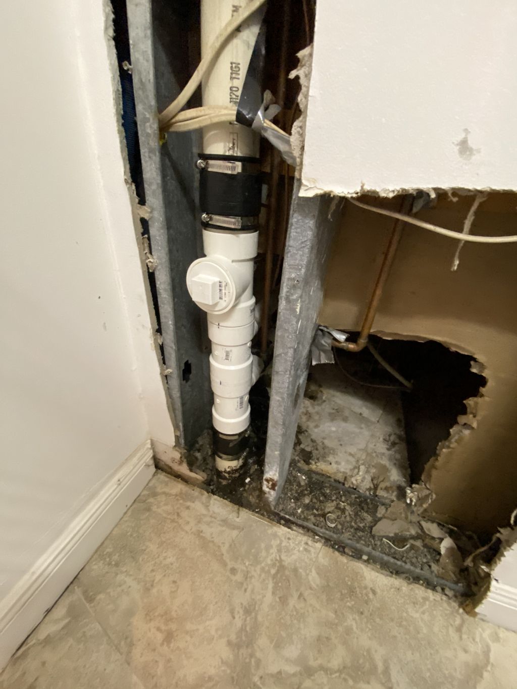 PVC drain line repair 