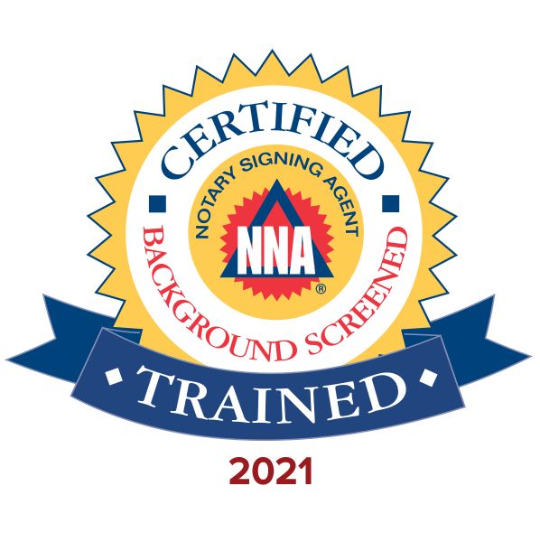 Trained and certified Notary Signing Agent