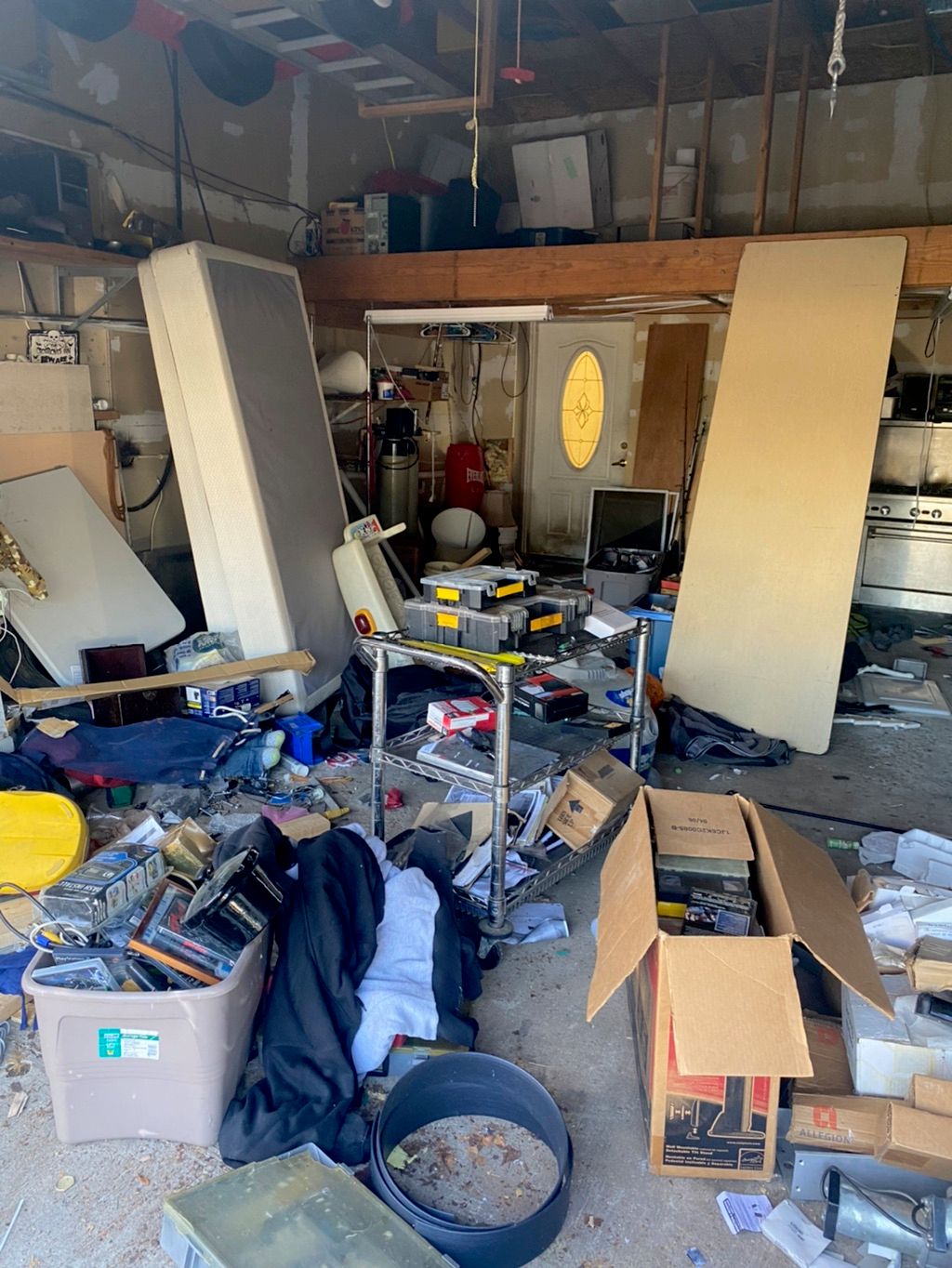 Garage cleanout. Before 