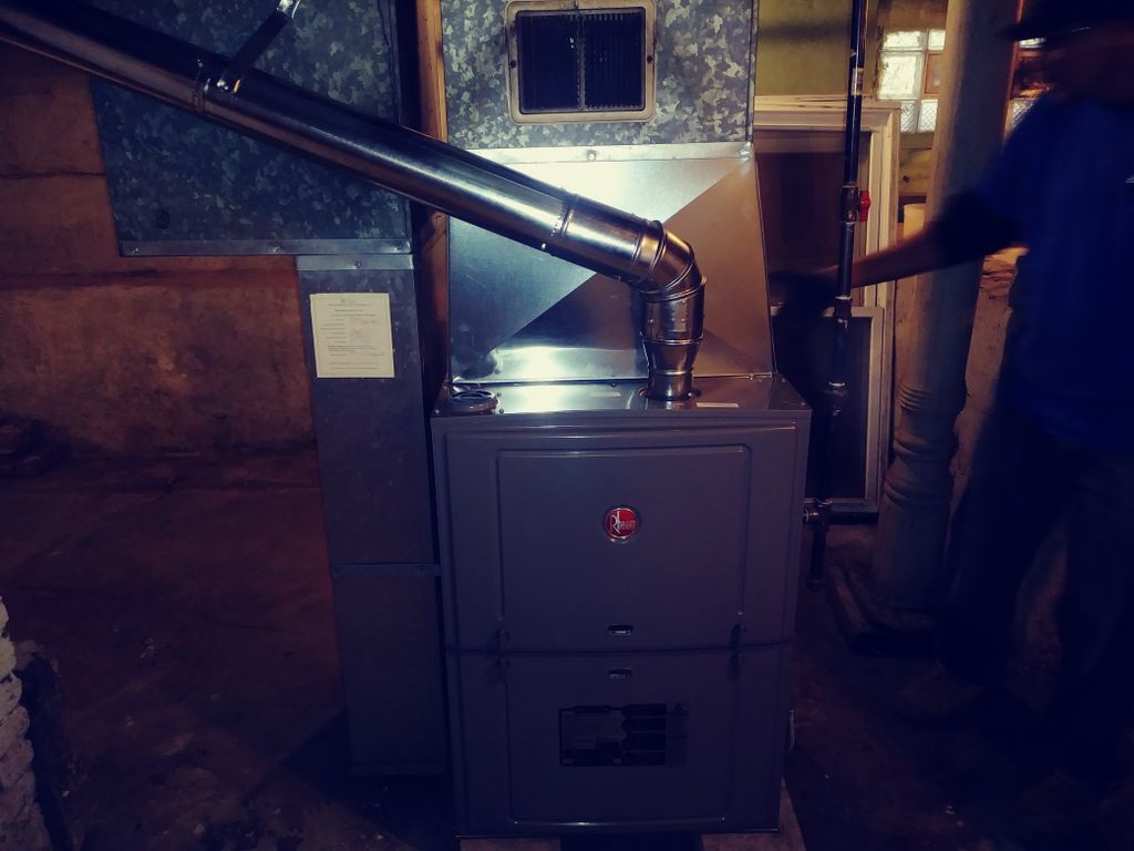 New 80% Efficient Furnace Installation