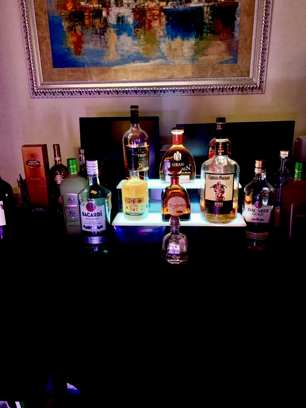 Our liquor bottles display