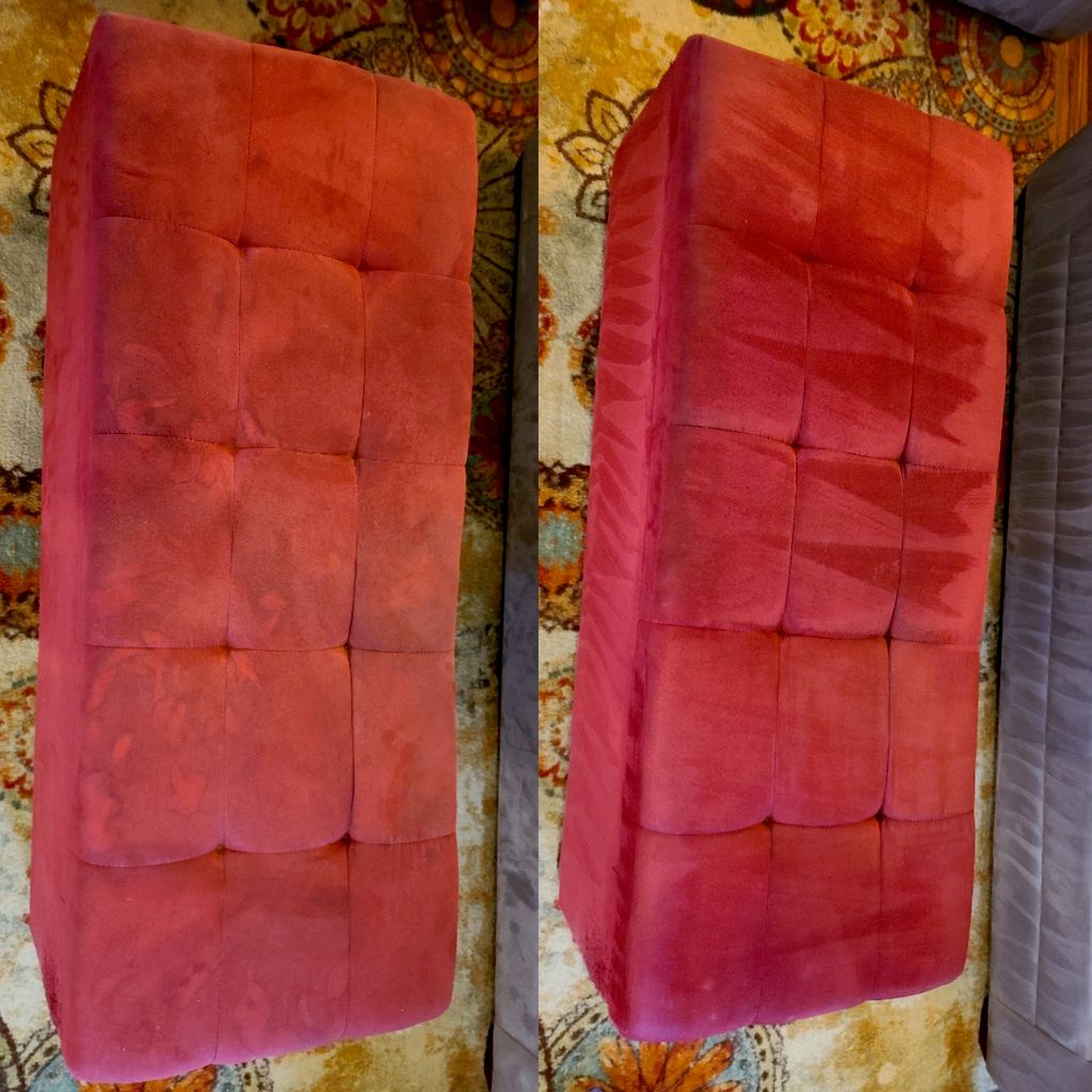 Before and after steam cleaning 