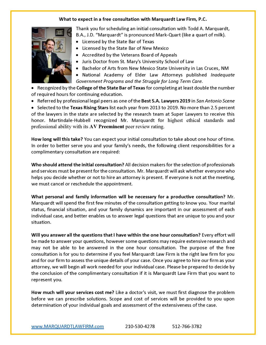 What to Expect in a Consultation with Todd Marquar