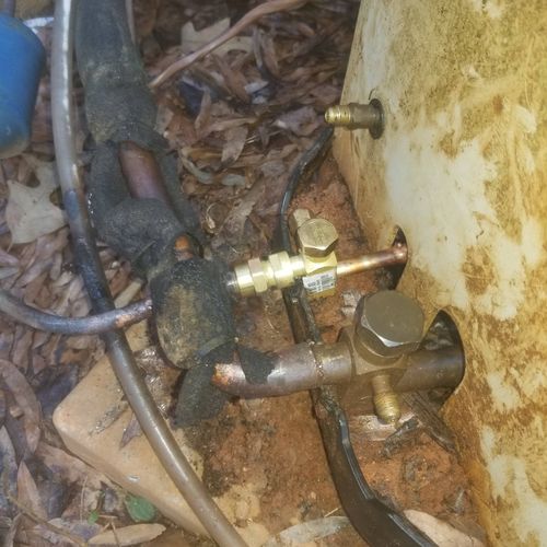 New service valve installed
