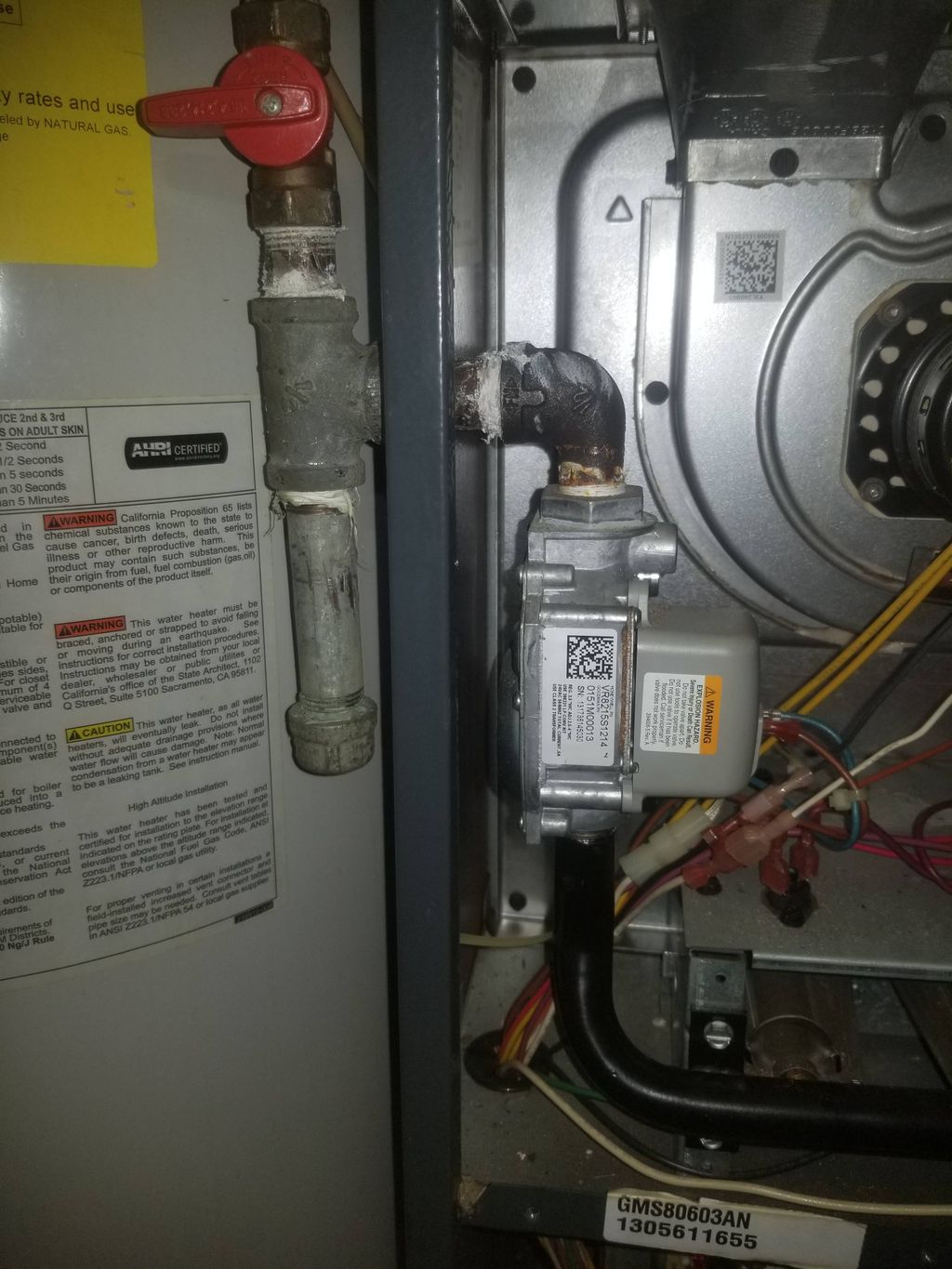 Faulty gas valve replaced on goodman furnace