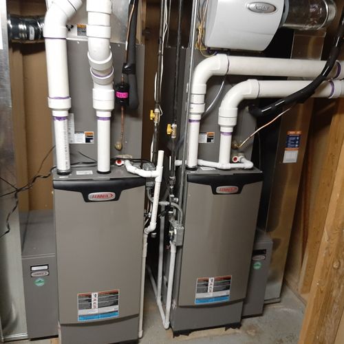 Two Stage High Efficiency Furnace Installation