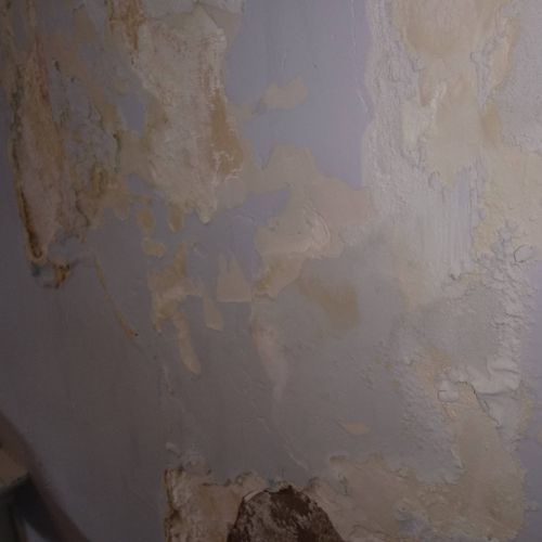 Plaster wall repair before
