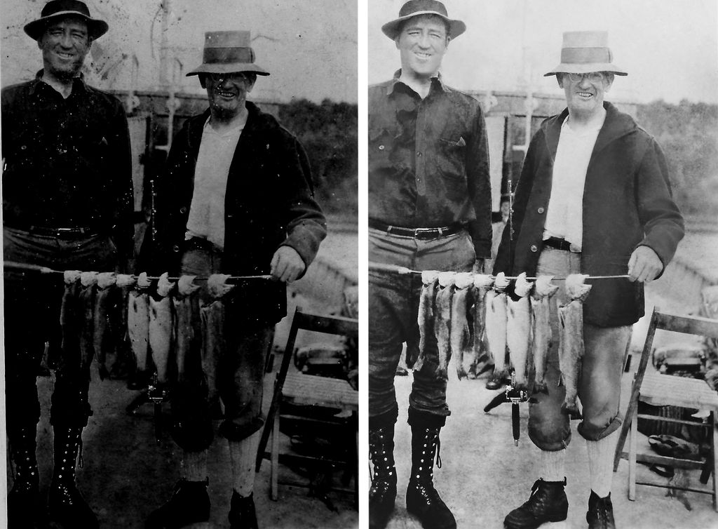 Before and after restoration