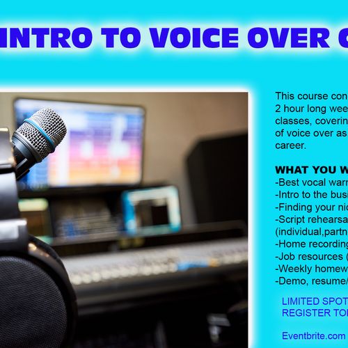 4 WEEK INTRO TO VOICE OVER COURSE