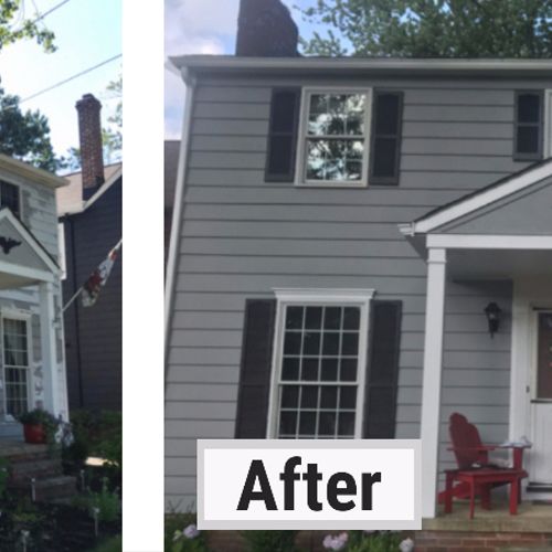 House Exterior House Painting Before & After