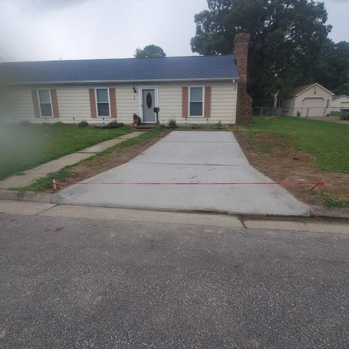 New Concrete Driveway