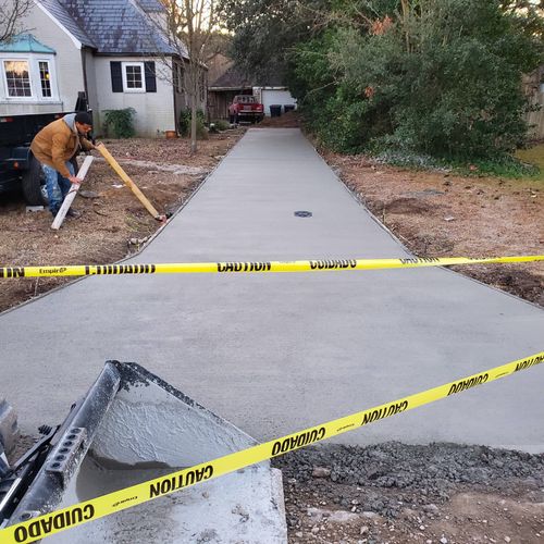 New Concrete Driveway